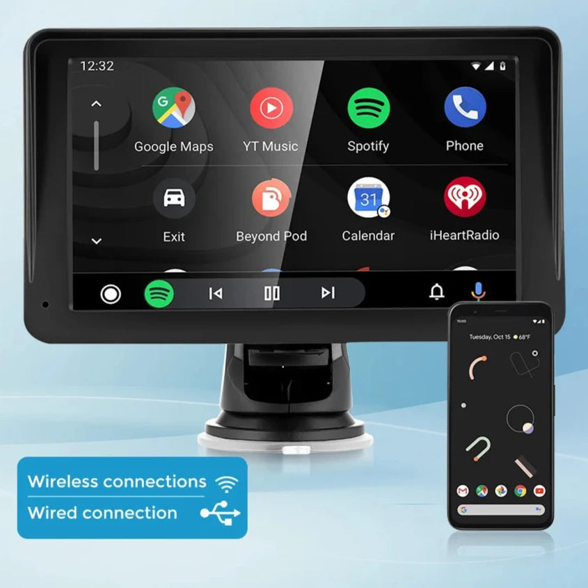 Carplay scherm 7 inch - 12v aansluiting